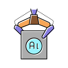 carrying aluminium production in plant color icon vector illustration