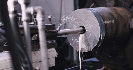 Milling and machining of material to lathe
