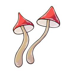 Autumn illustration in hand drawn style. Children's drawing