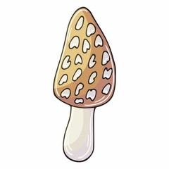 Autumn illustration in hand drawn style. Children's drawing