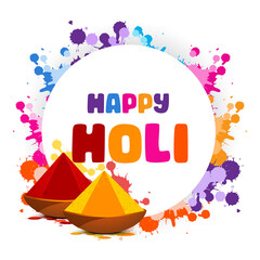 Happy holi festival background with colorful hands
