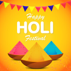 Flat holi festival illustration