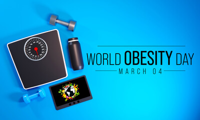 World Obesity day is observed every year on March 4, with the view of promoting practical solutions to end the global obesity crisis. 3D Rendering