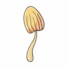 Autumn illustration in hand drawn style. Children's drawing