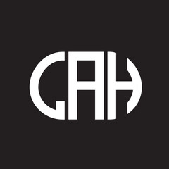 LAH letter logo design on black background. LAH creative initials letter logo concept. LAH letter design.