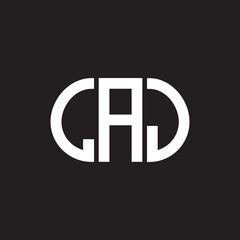 LAJ letter logo design on black background. LAJ creative initials letter logo concept. LAJ letter design.
