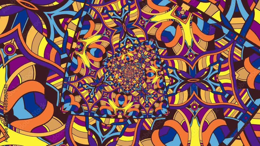 Poster 4k looped animated background creating an infinite zoom effect