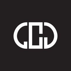 LCJ letter logo design on black background. LCJ creative initials letter logo concept. LCJ letter design.