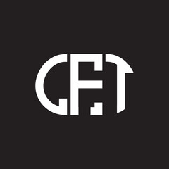 LFT letter logo design on black background. LFT creative initials letter logo concept. LFT letter design.
