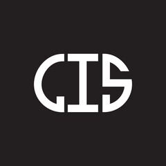 LIS letter logo design on black background. LIS creative initials letter logo concept. LIS letter design.