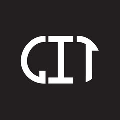 Fototapeta premium LIT letter logo design on black background. LIT creative initials letter logo concept. LIT letter design.