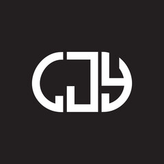LJY letter logo design on black background. LJY creative initials letter logo concept. LJY letter design.