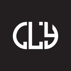 LLY letter logo design on black background. LLY creative initials letter logo concept. LLY letter design.