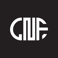 LNF letter logo design on black background. LNF creative initials letter logo concept. LNF letter design.