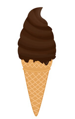 Chocolate ice cream cone