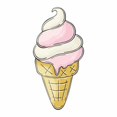 Illustration in hand draw style. Sweet dessert, graphic element for design