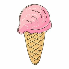 Illustration in hand draw style. Sweet dessert, graphic element for design