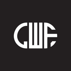 LWF letter logo design on black background. LWF creative initials letter logo concept. LWF letter design.
