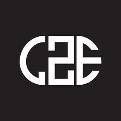 LZE letter logo design on black background. LZE creative initials letter logo concept. LZE letter design.