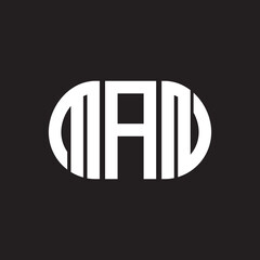 MAN letter logo design on black background. MAN creative initials letter logo concept. MAN letter design.