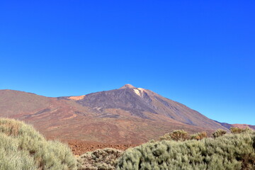 Panorama view on island of Tenerife to the volcano Pico del Teide