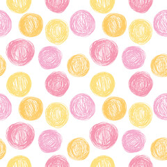 Seamless pattern with polka dots. © Elena Melnikova