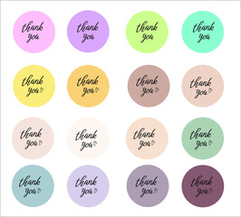 Premium vector-thank you.Stiker template.EPS10.