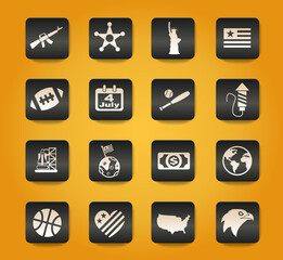 america icon set