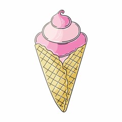 Illustration in hand draw style. Sweet dessert, graphic element for design