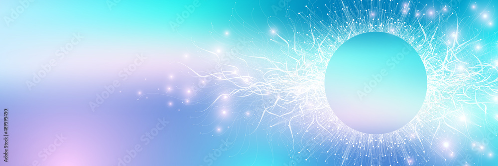 Aufkleber blockchain transfer satellite future communications illustration. abstract technology cloud world. g