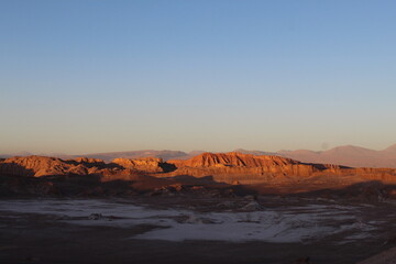 sunset in the desert