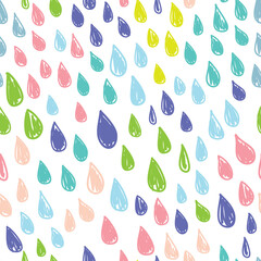 Seamless background with colored drops.