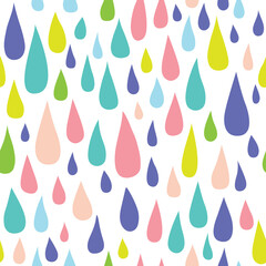 Seamless background with colored drops.