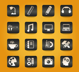 creative process icon set