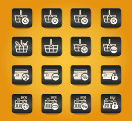 marketing and e-commerce icon set