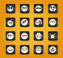 Emotions and glances icons