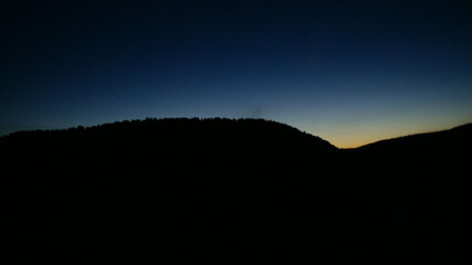 sunset in the mountains