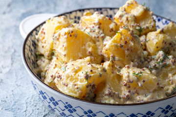 Potato salad with mustard seeds and mayonnaise (Turkish name; patates salatasi)