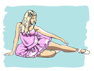 girl with a glass of wine