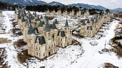 Mudurnu - Bolu - Turkey, 15 February, 2022, chateau houses, Burj Al Babas