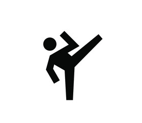 Karate vector icon. Editable stroke. Symbol in Line Art Style for Design, Presentation, Website or Apps Elements, Logo. Pixel vector graphics - Vector