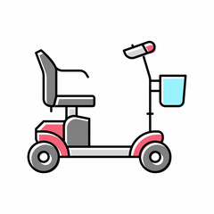 scooter medical drive color icon vector illustration