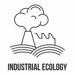 Industrial ecology. Electricity factory icon. Factory icon. Factory symbol design template.