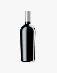 Red Wine Bottle . 3D render