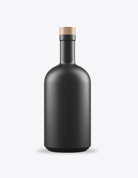 Colored Glass Liquor Bottle , 3D render