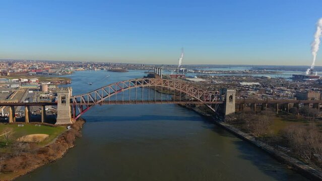 Aerial View of the Hell Gate Bridge - Part 1