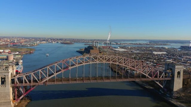 Aerial View of the Hell Gate Bridge - Part 2