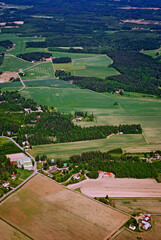 Campo cultivado em area rural. Finlândia.