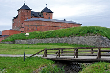 Castelo medieval em Hameenlinna. Finlândia.