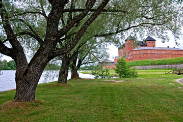 Fototapeta na wymiar Castelo medieval em Hameenlinna. Finlândia.